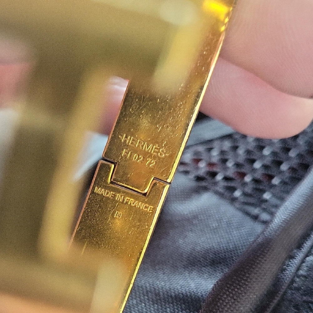 Gold And Black Hermes Bracklet